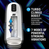 Blush Novelties M For Men Robo-Bator USB Rechargeable Vibrating Mens Stroker White Masturbators and Strokers